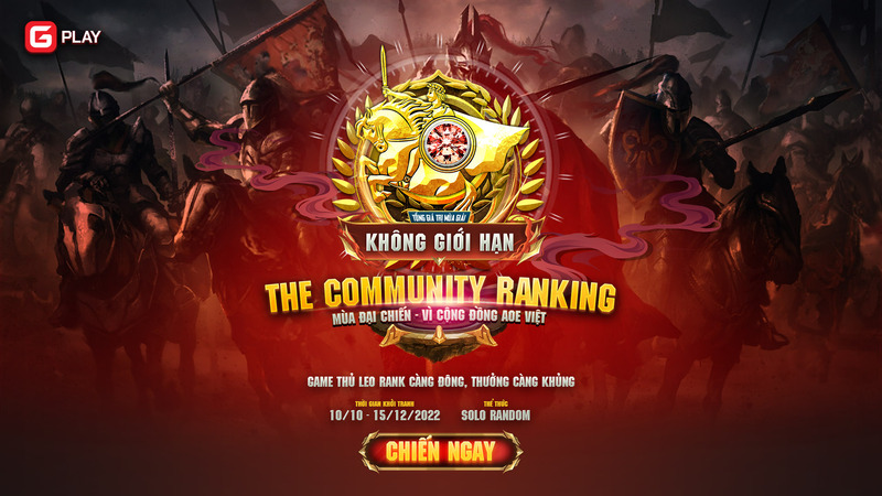 Thông báo khởi tranh AoE Ranking mùa 4: The Community Ranking - Mùa đại chiến vì Cộng Đồng AoE Việt