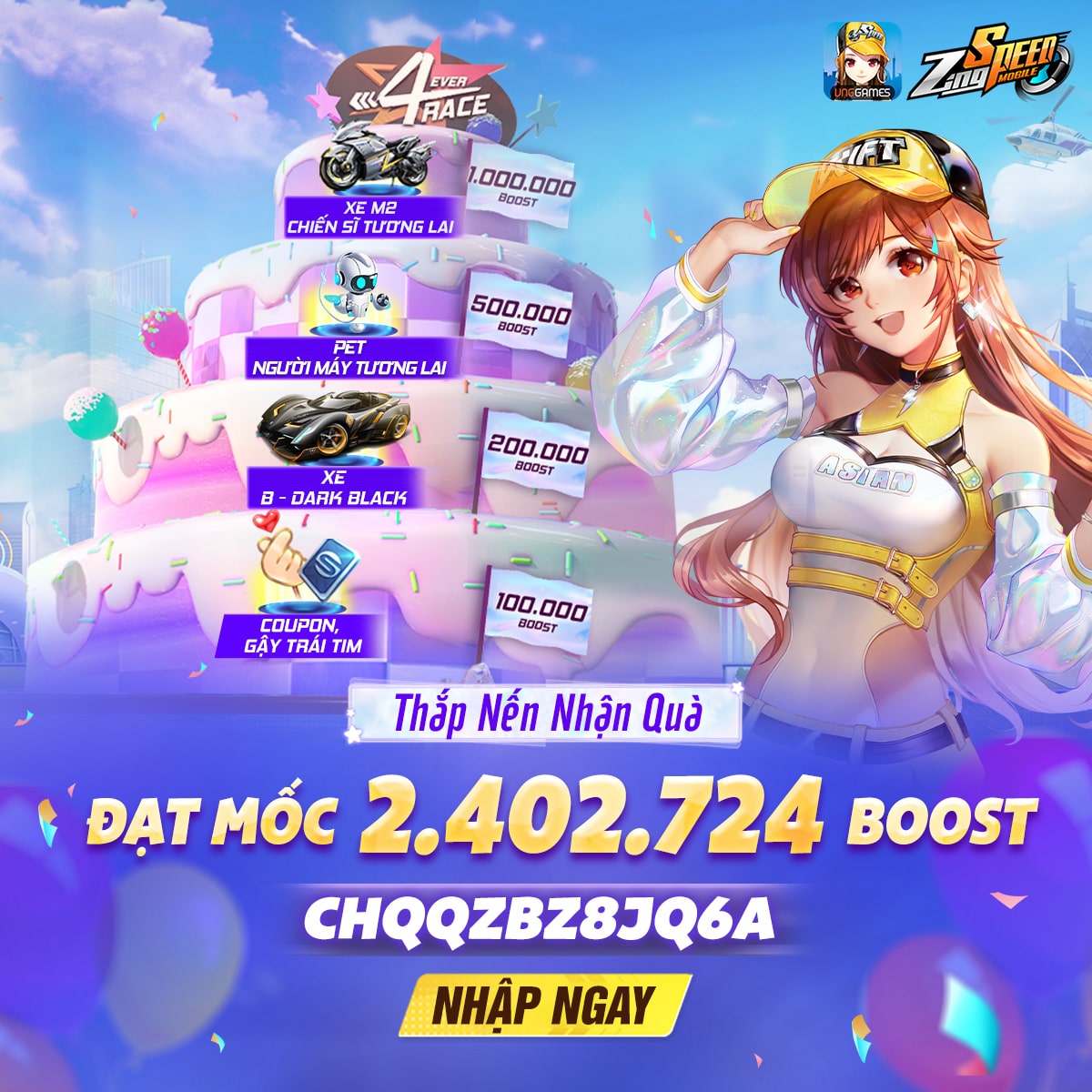 ZingSpeed Mobile tặng iPhone 14 Pro Max cho game thủ