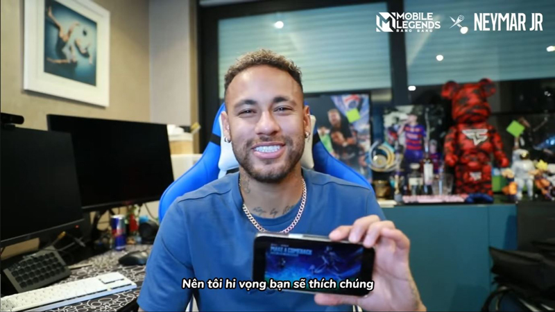 Siêu sao bóng đá Neymar Jr gửi lời nhắn cho cộng đồng Mobile Legends: Bang Bang