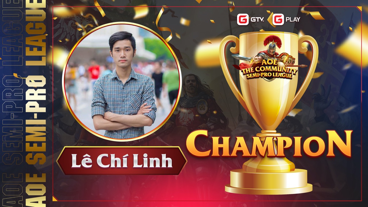 Lê Chí Linh vô địch thuyết phục giải AOE Community Semi-Pro League
