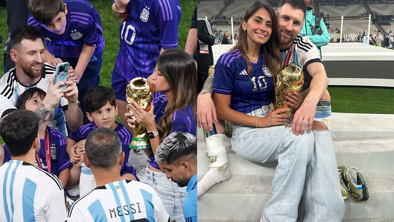Messi dùng điện thoại gì để chụp ảnh selfie cho "nóc nhà" cùng chức vô địch World Cup 2022